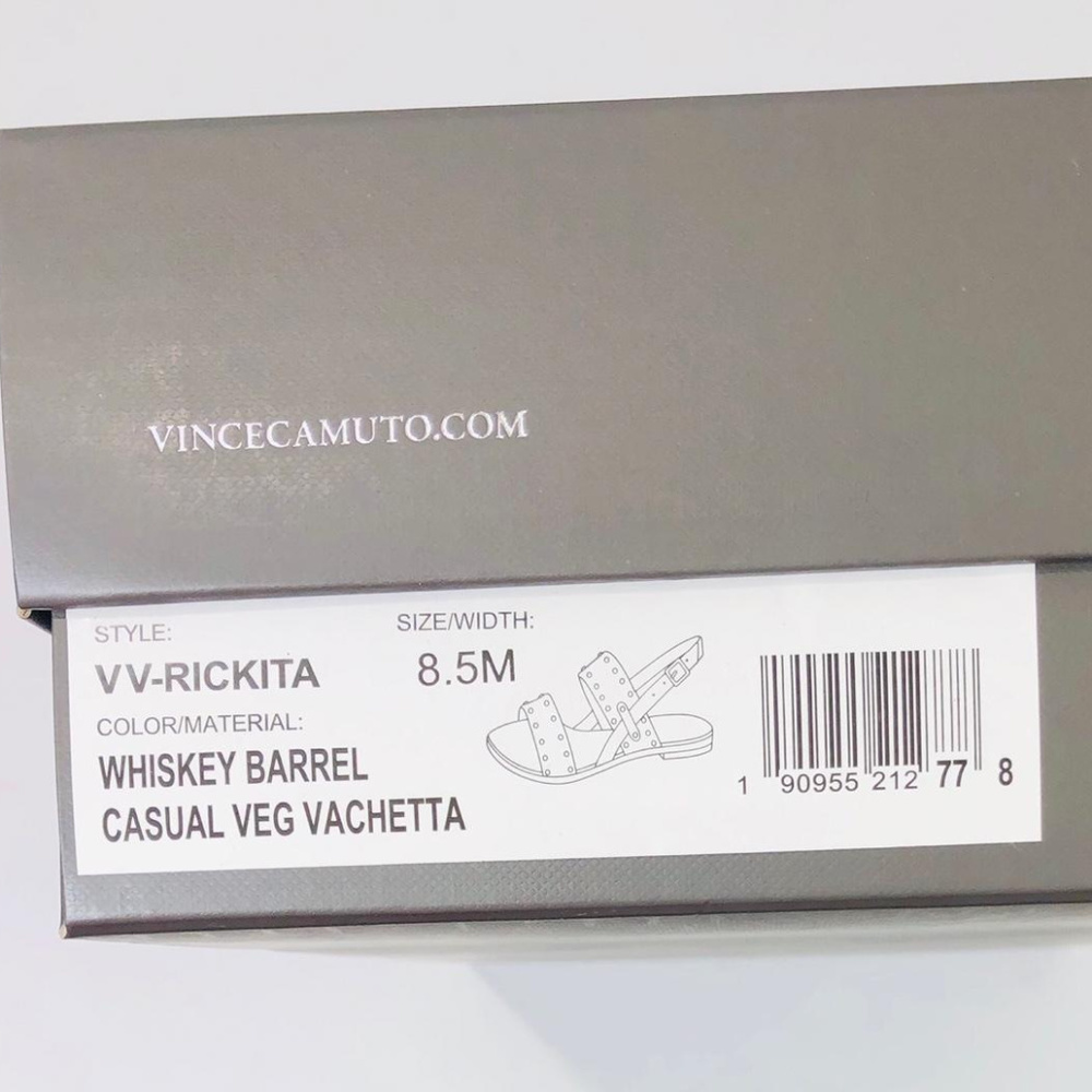 SOLD Vince Camuto Rickita Tan Stud Leather Sandal - Picture 7 of 8